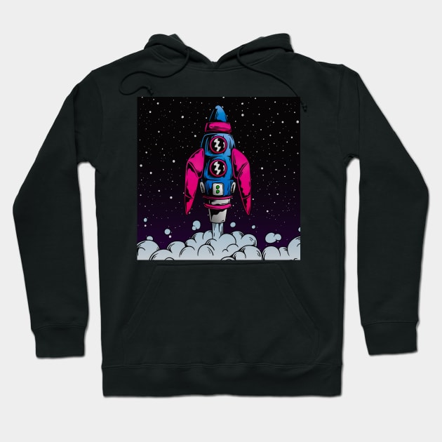 Rocket in space Hoodie by TheSkullArmy